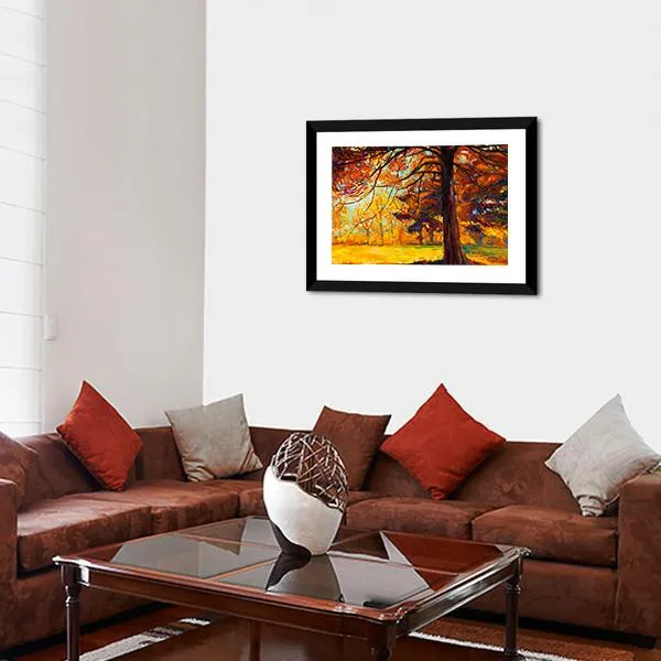 Big Tree In Autumn Canvas Wall Art
