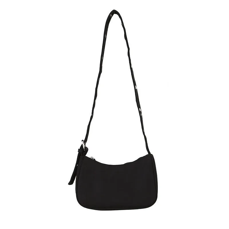 Black Nylon Shoulder Messenger Bag - Durable and Stylish for Everyday Use