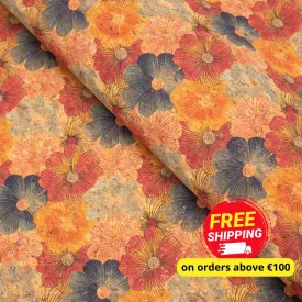 Blossom florals pattern Cork fabric COF-571