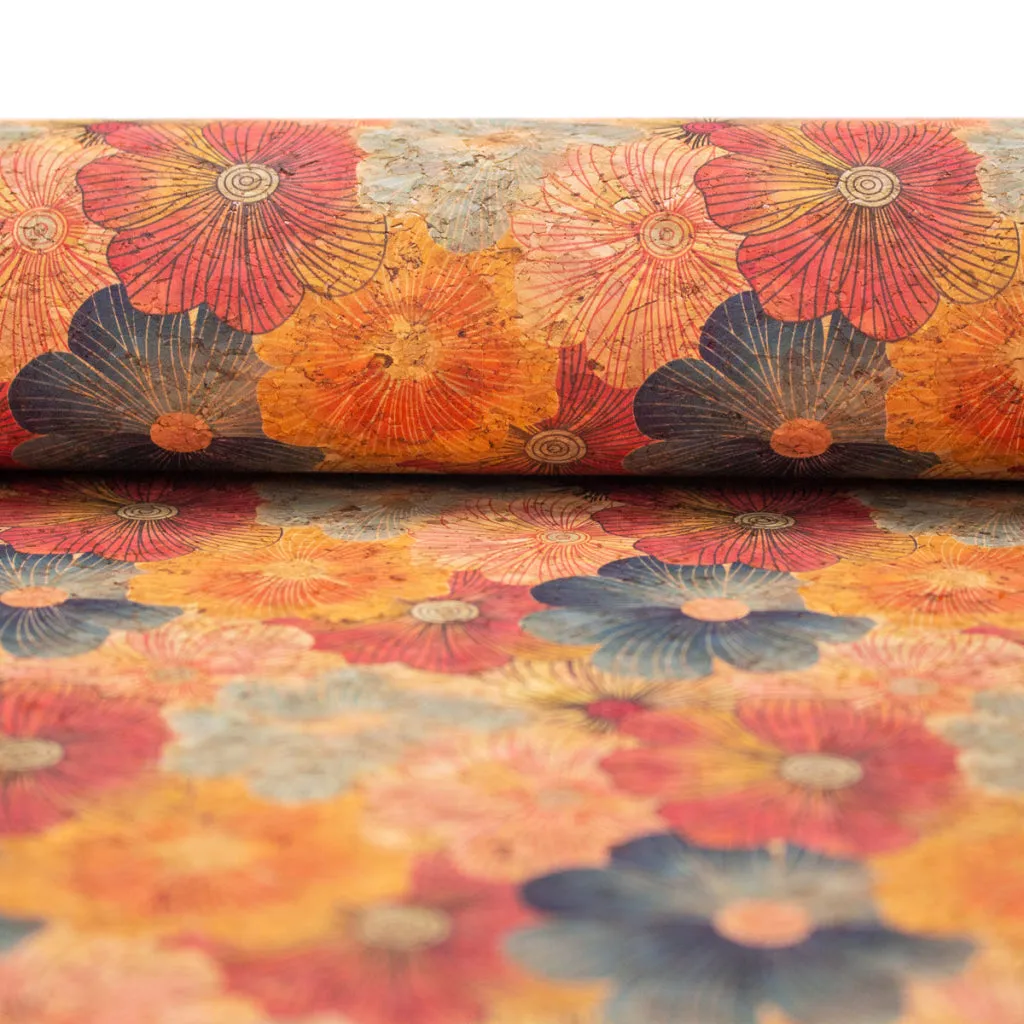 Blossom florals pattern Cork fabric COF-571
