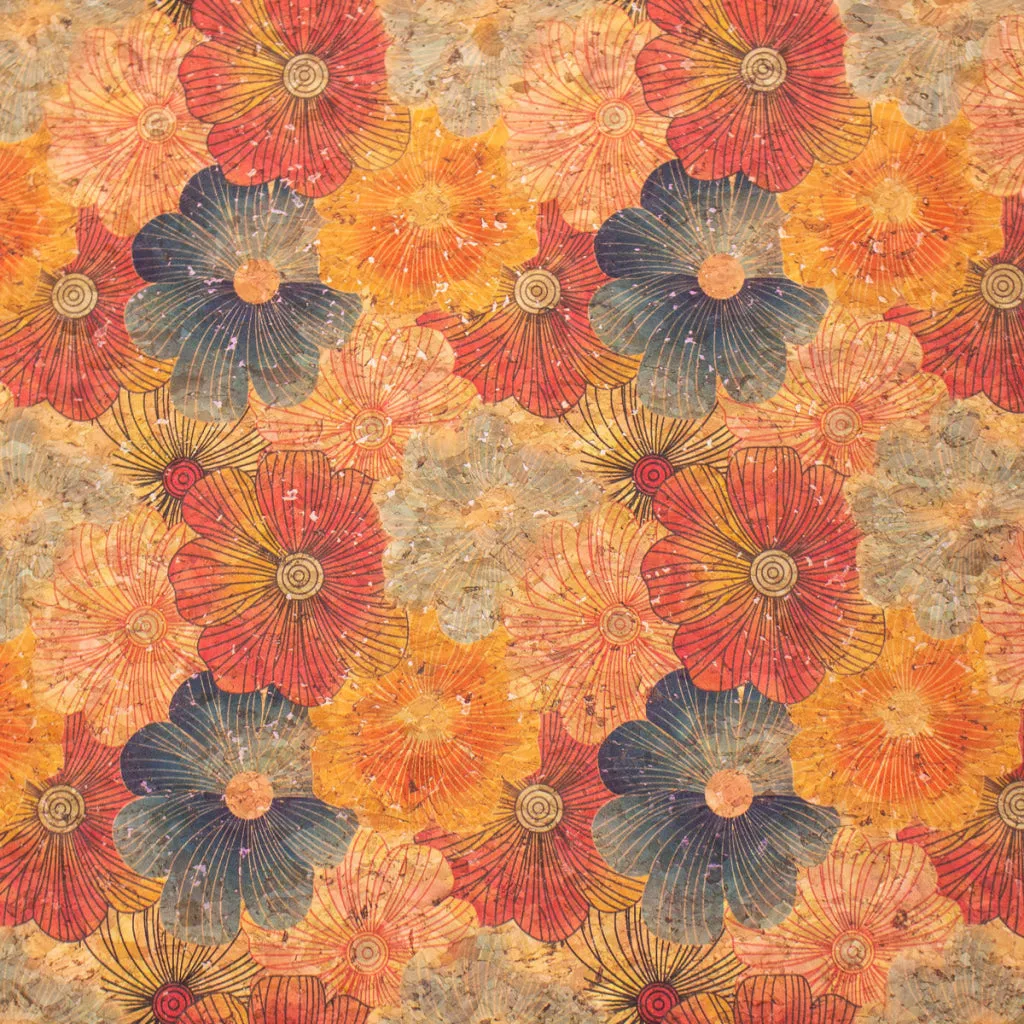 Blossom florals pattern Cork fabric COF-571