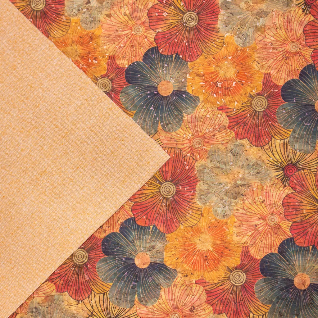 Blossom florals pattern Cork fabric COF-571