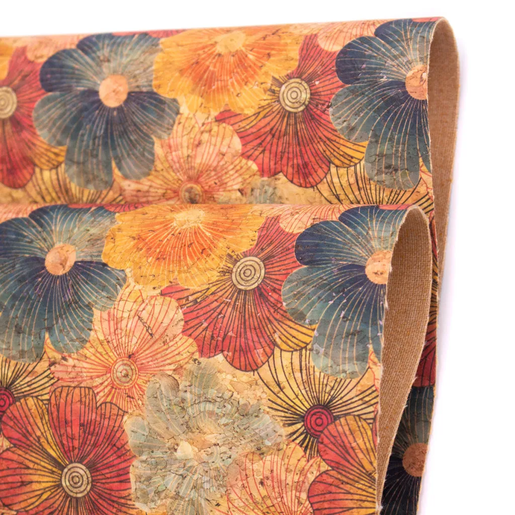 Blossom florals pattern Cork fabric COF-571