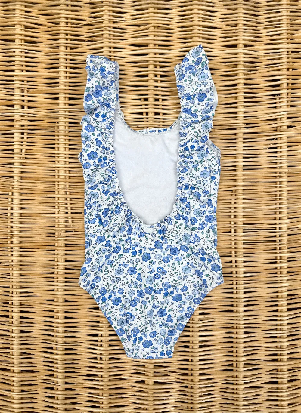 Blue Flowers Onepiece Swimsuit
