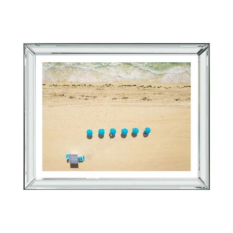 Blue Umbrellas Framed Wall Art
