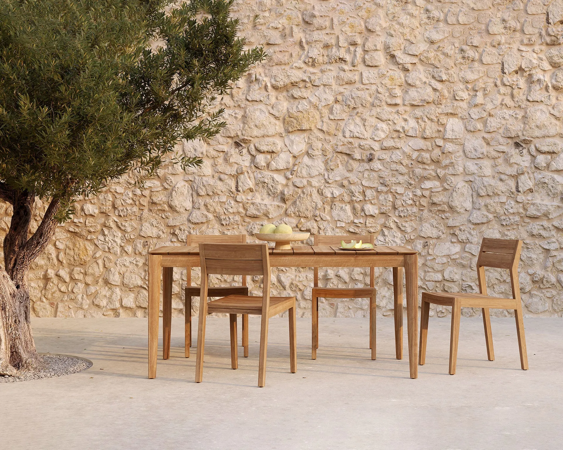 Bok Outdoor Dining Table - Teak 162 cm