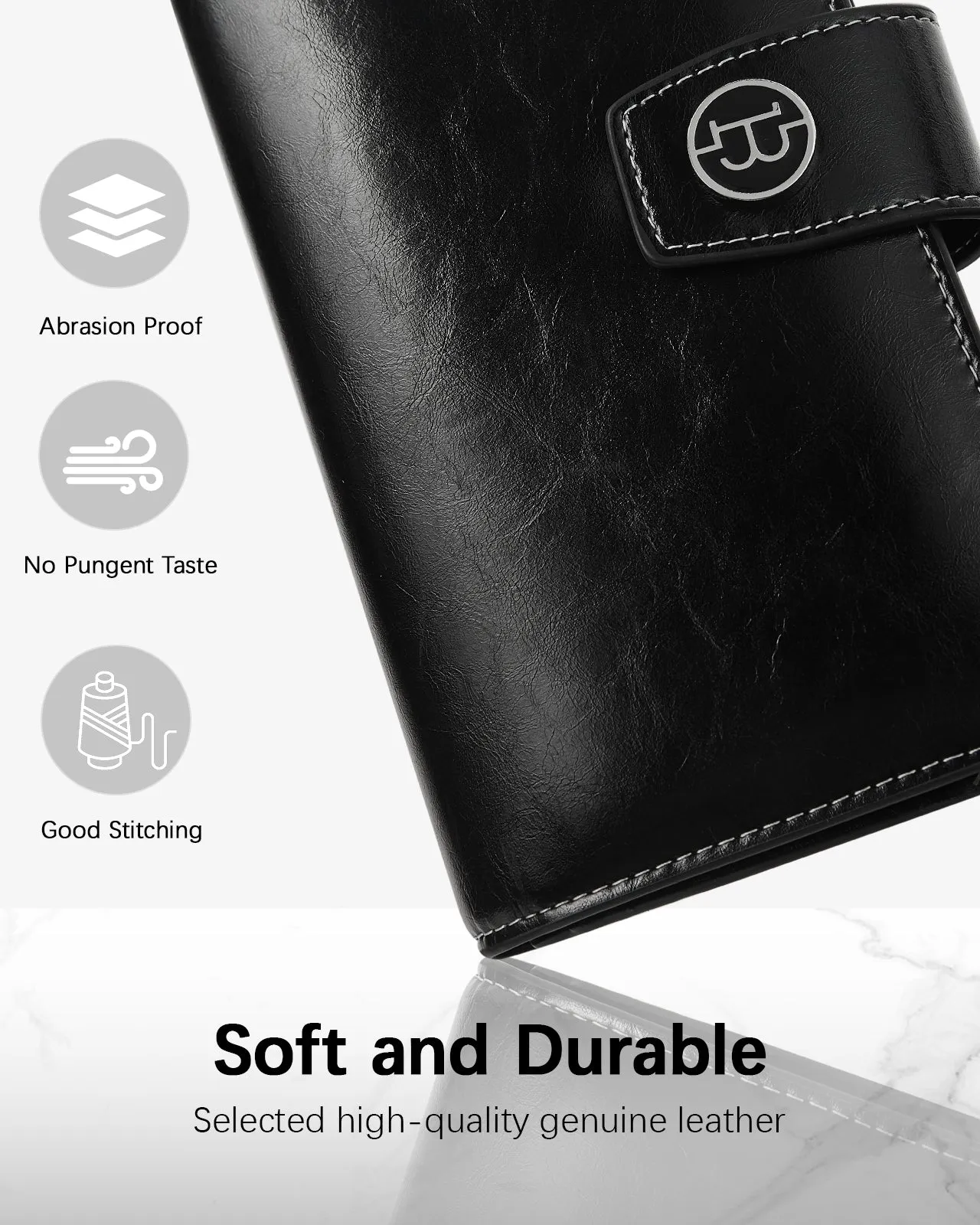 BOSTANTEN Womens Leather Wallets RFID Blocking Large Capacity Trifold Card Holder Ladies Phone Clutch