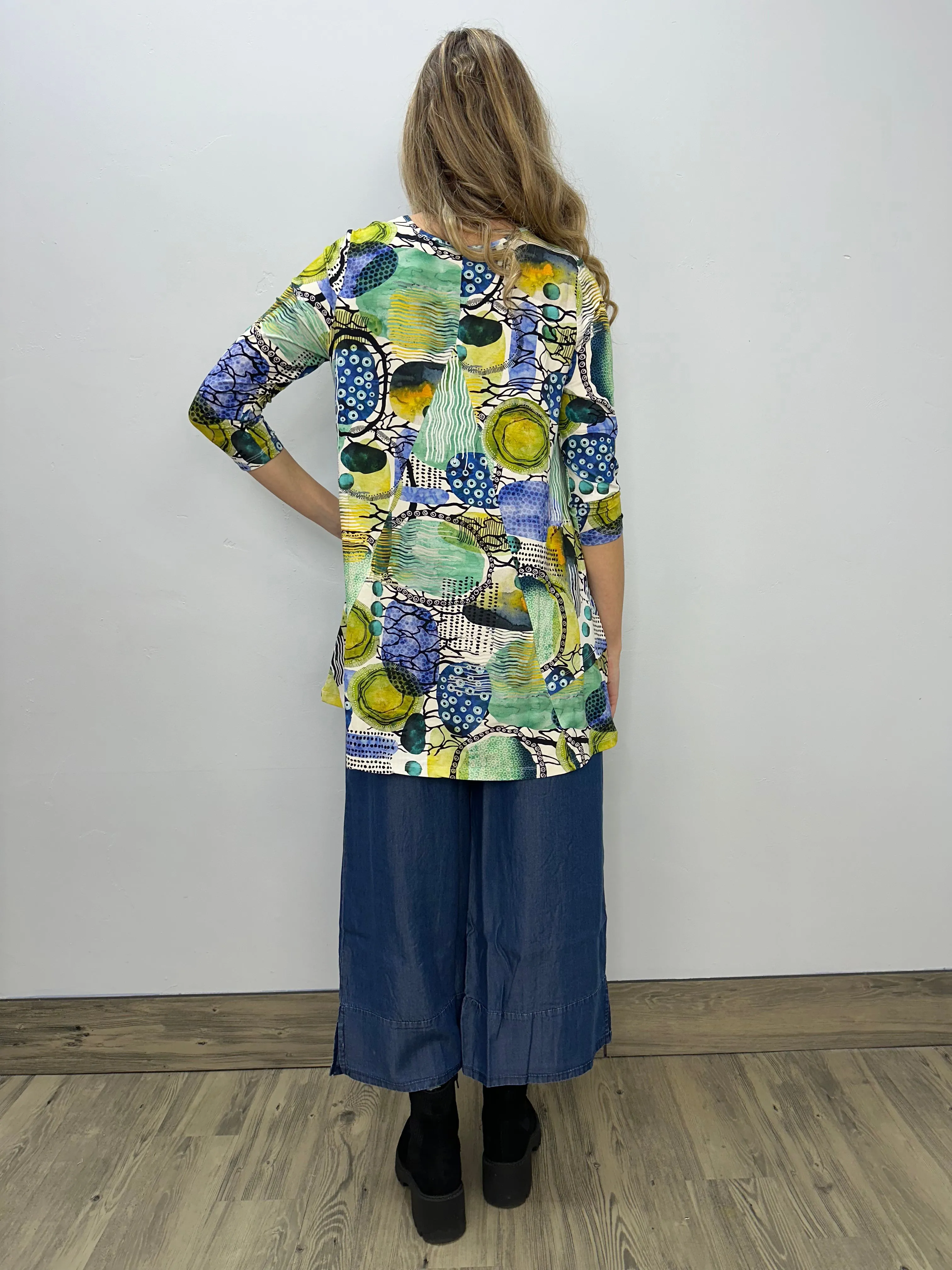 Bubble Print 3/4 Sleeve Tunic