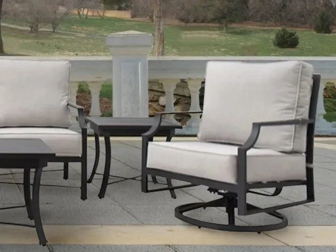 Cannes Gray Outdoor 78" Sofa