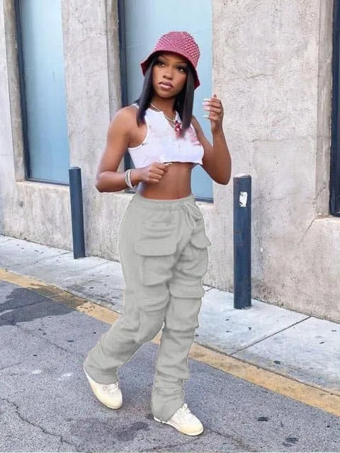 Cargo Sweatpants - Stylish and Comfortable Women's Safari Style Cargo Pants