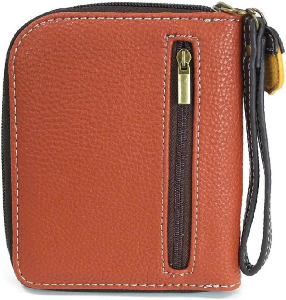 CHALA Zip Around Wallet, Wristlet, 8 Credit Card Slots, Sturdy Pu Leather