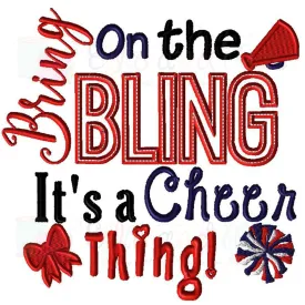 Cheer Thing Saying Applique Design