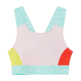 Colour-block Sports cropped top