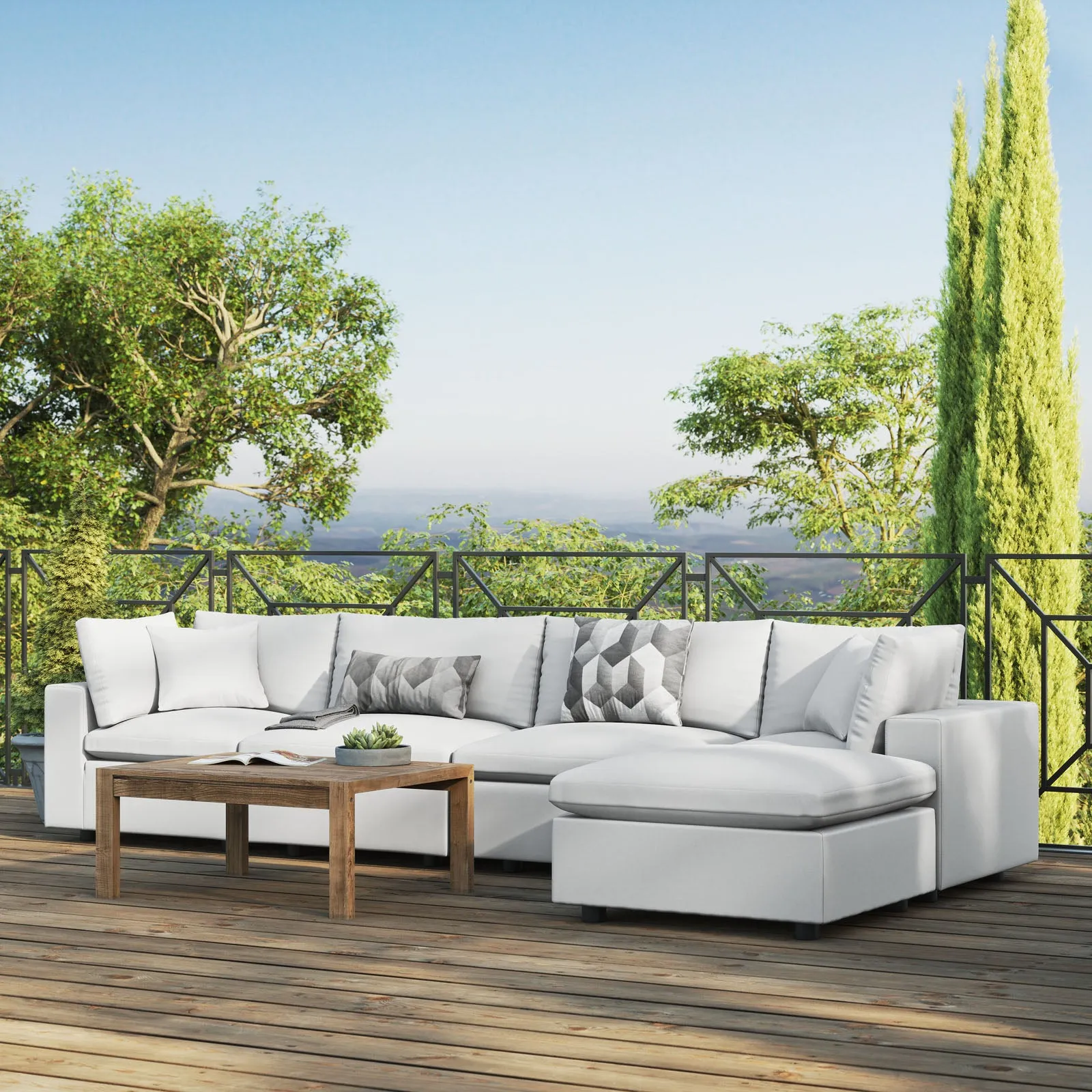 Commix 5-Piece Outdoor Patio Sectional Sofa by Modway