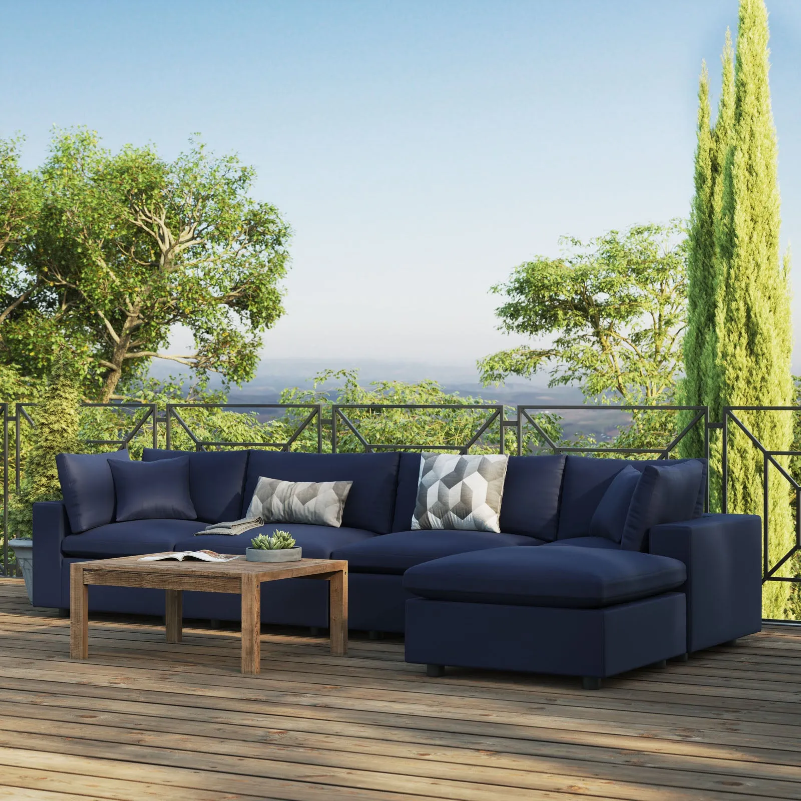 Commix 5-Piece Outdoor Patio Sectional Sofa by Modway