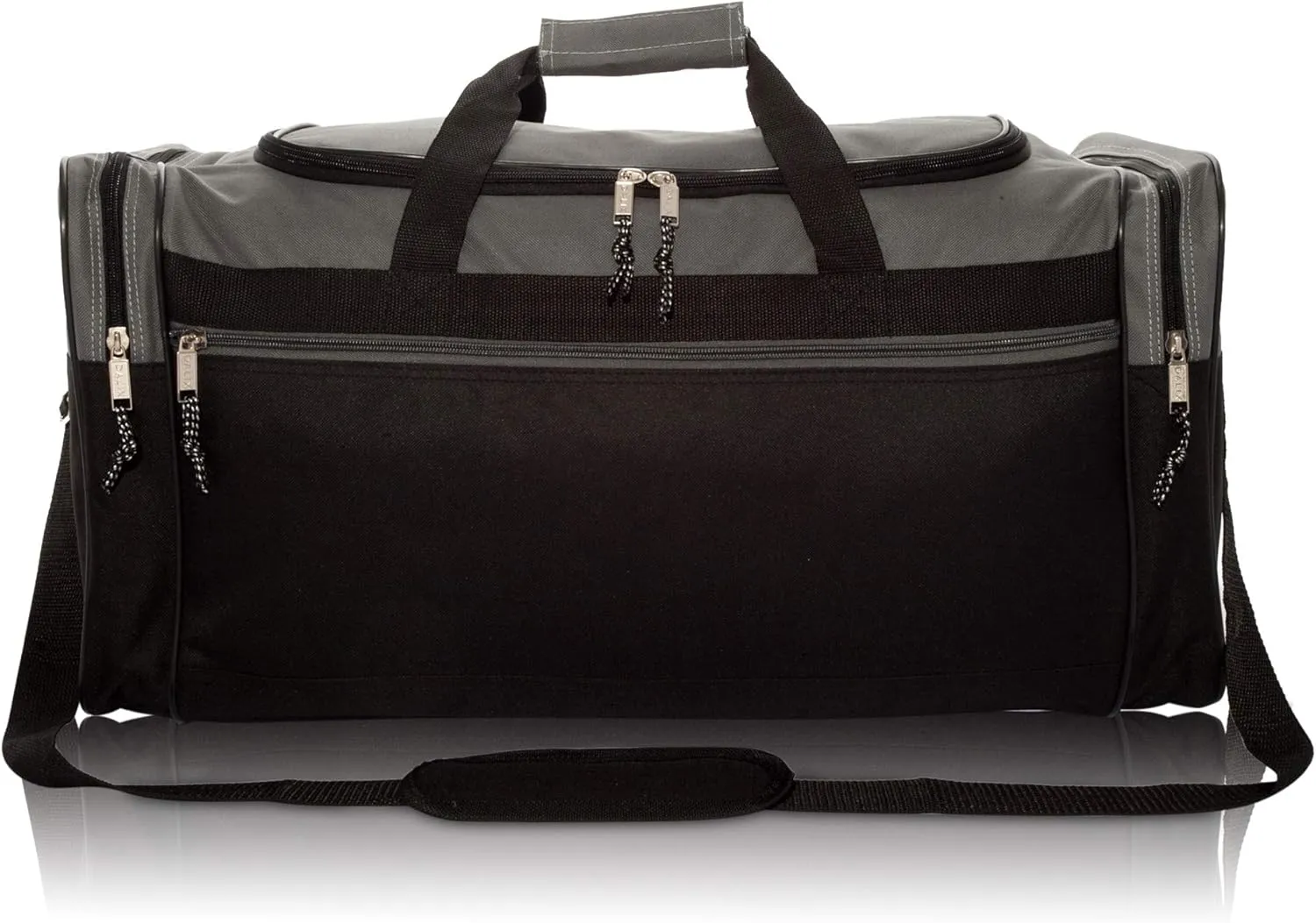 DALIX 25" Extra Large Vacation Travel Duffle Bag in Gray and Black