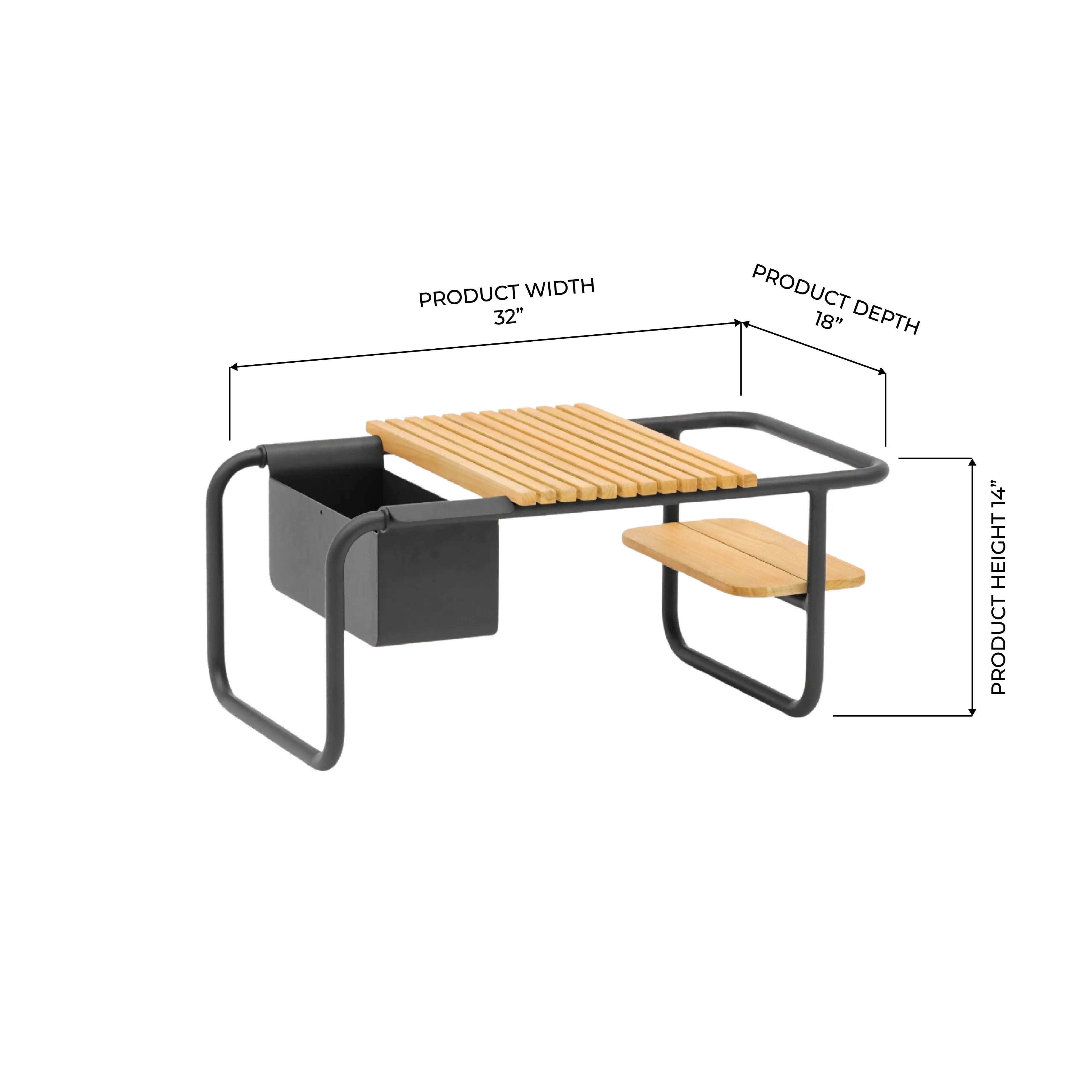 Davenport Charcoal Coffee Table