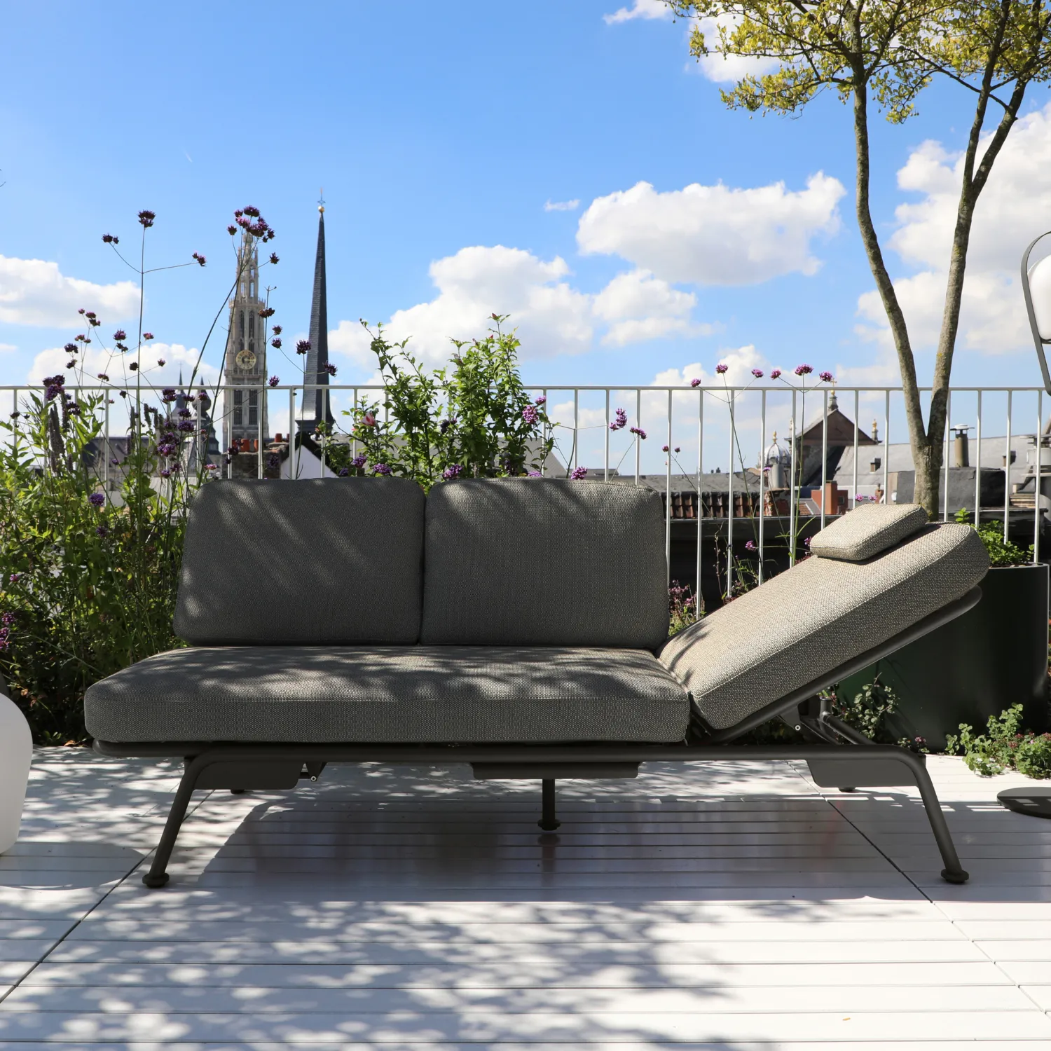 Davenport Charcoal Reclining Sofa