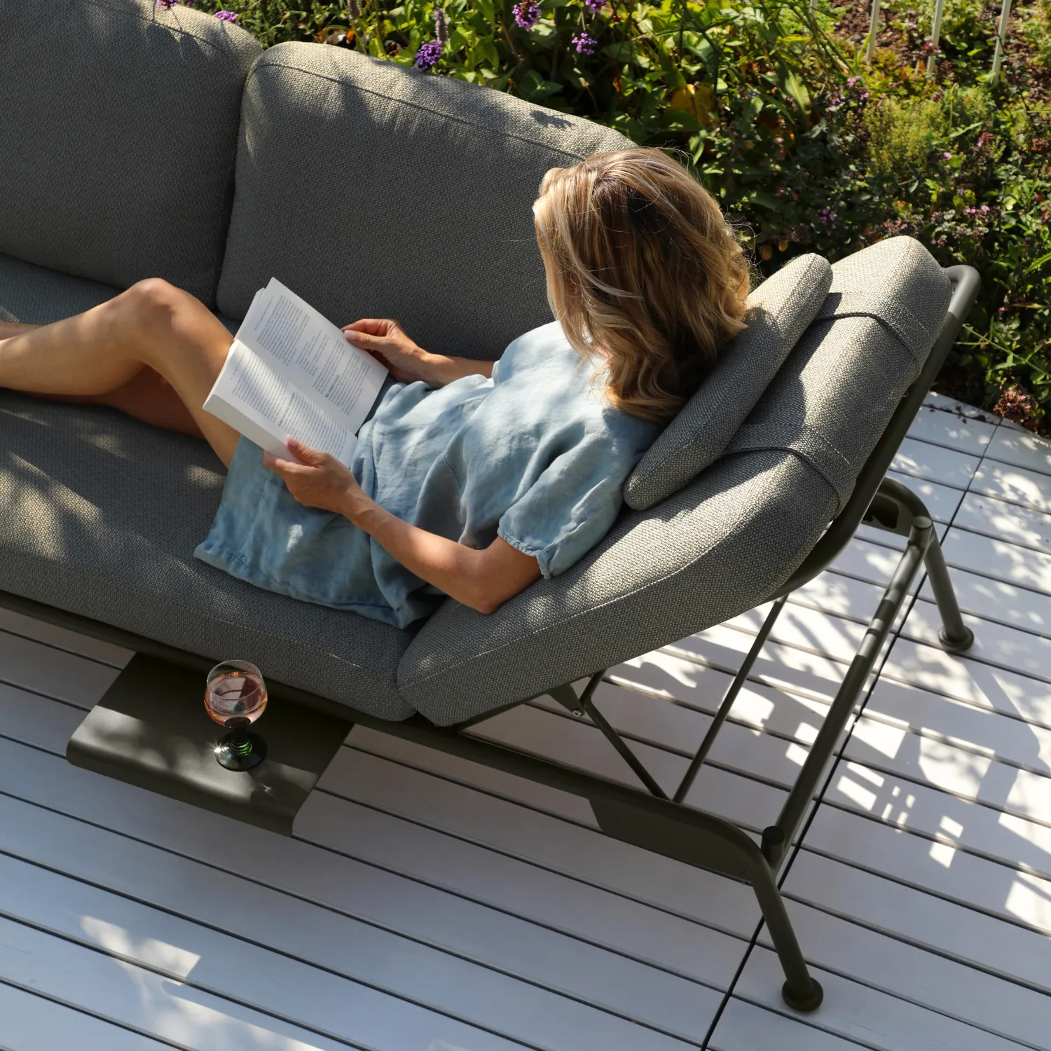 Davenport Charcoal Reclining Sofa