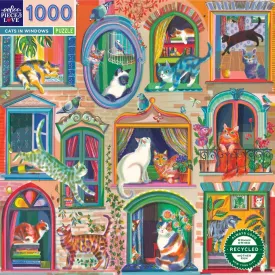 Eeboo Piece & Love Puzzles - Cats in Windows