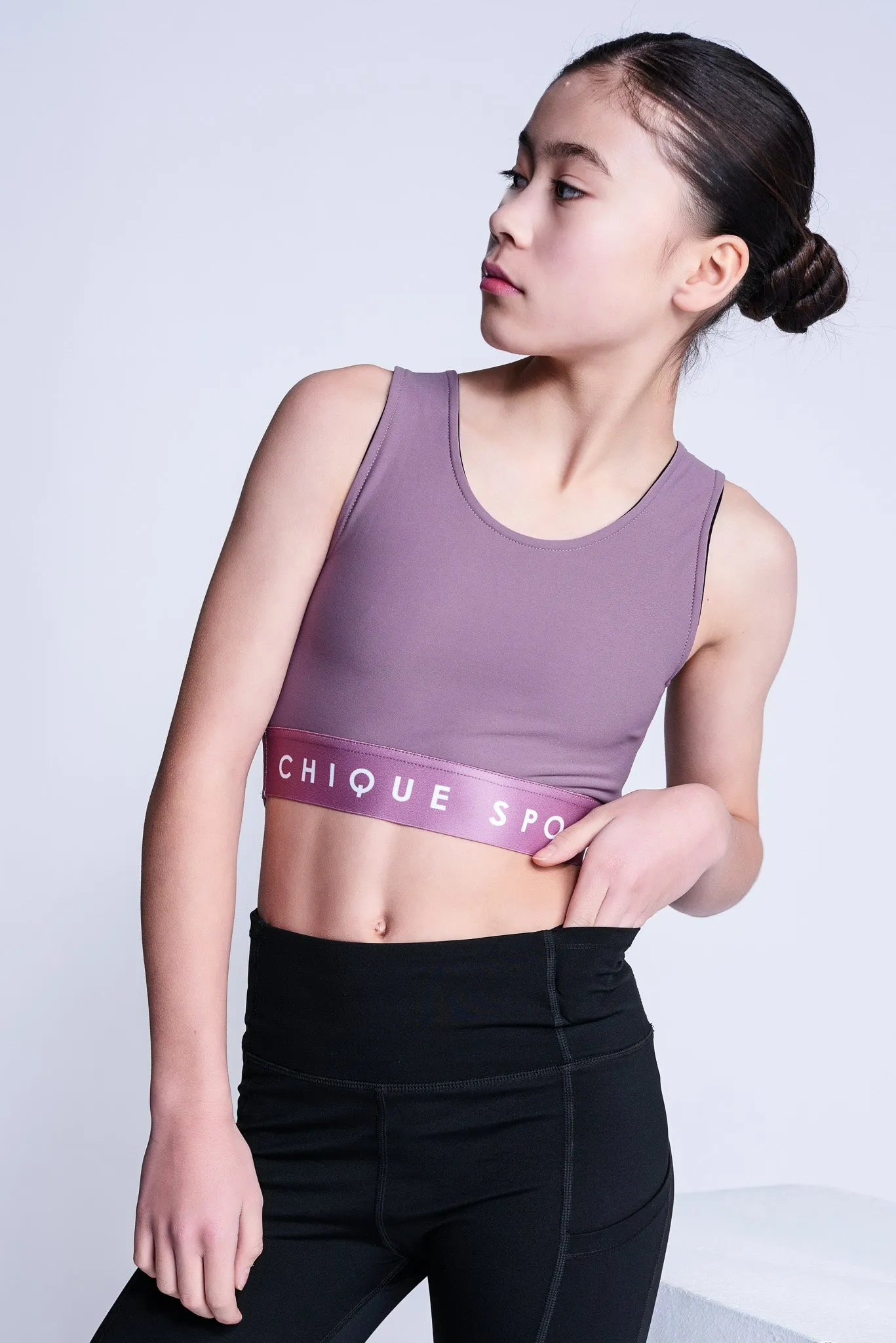 Empower Crop Top in Mink