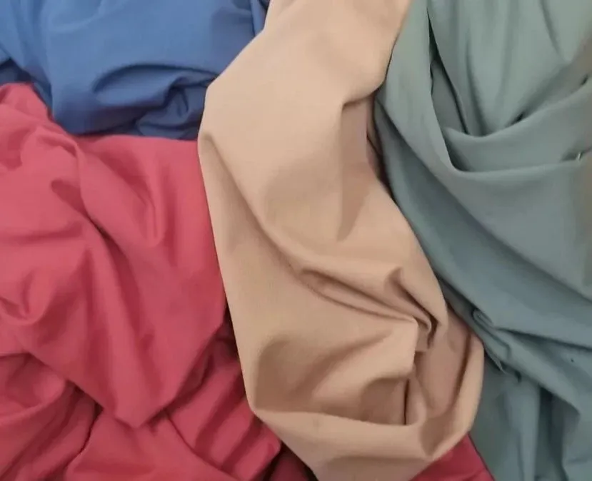 End of Bolt: 3 yards of Designer Deadstock Premium Spandex Brick Matte Performance/Activewear Knit-remnant