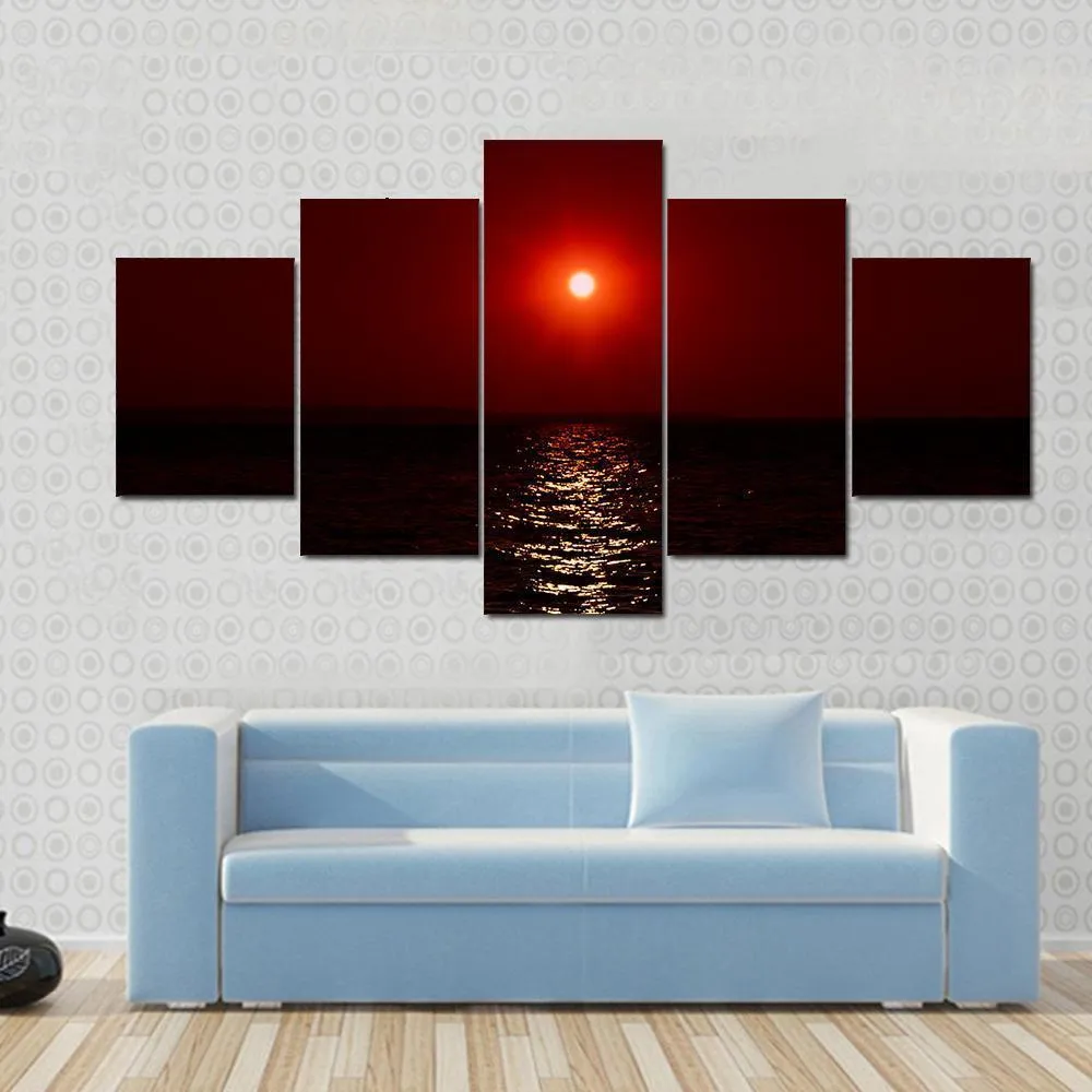 Fantastic Sunset On Mars Canvas Wall Art