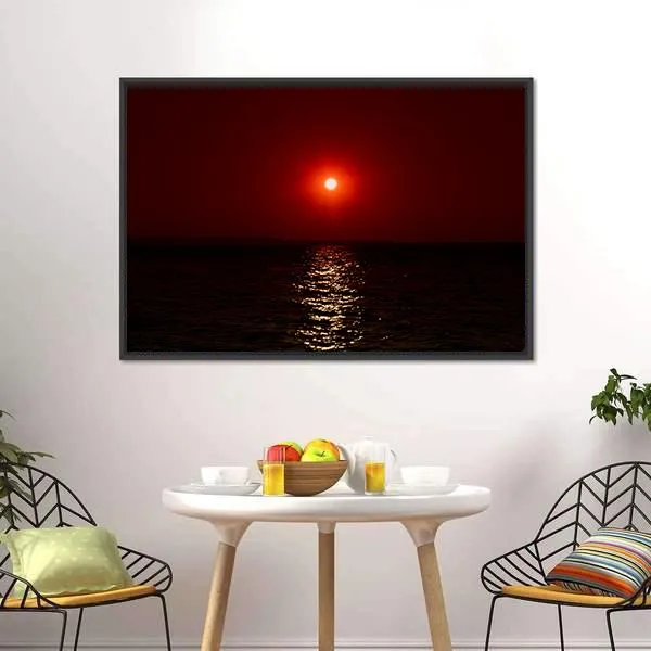 Fantastic Sunset On Mars Canvas Wall Art