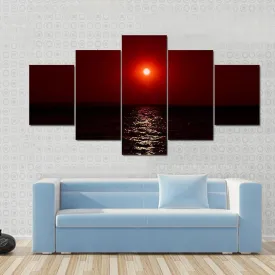 Fantastic Sunset On Mars Canvas Wall Art