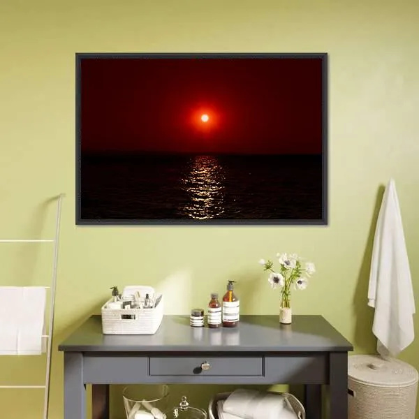 Fantastic Sunset On Mars Canvas Wall Art