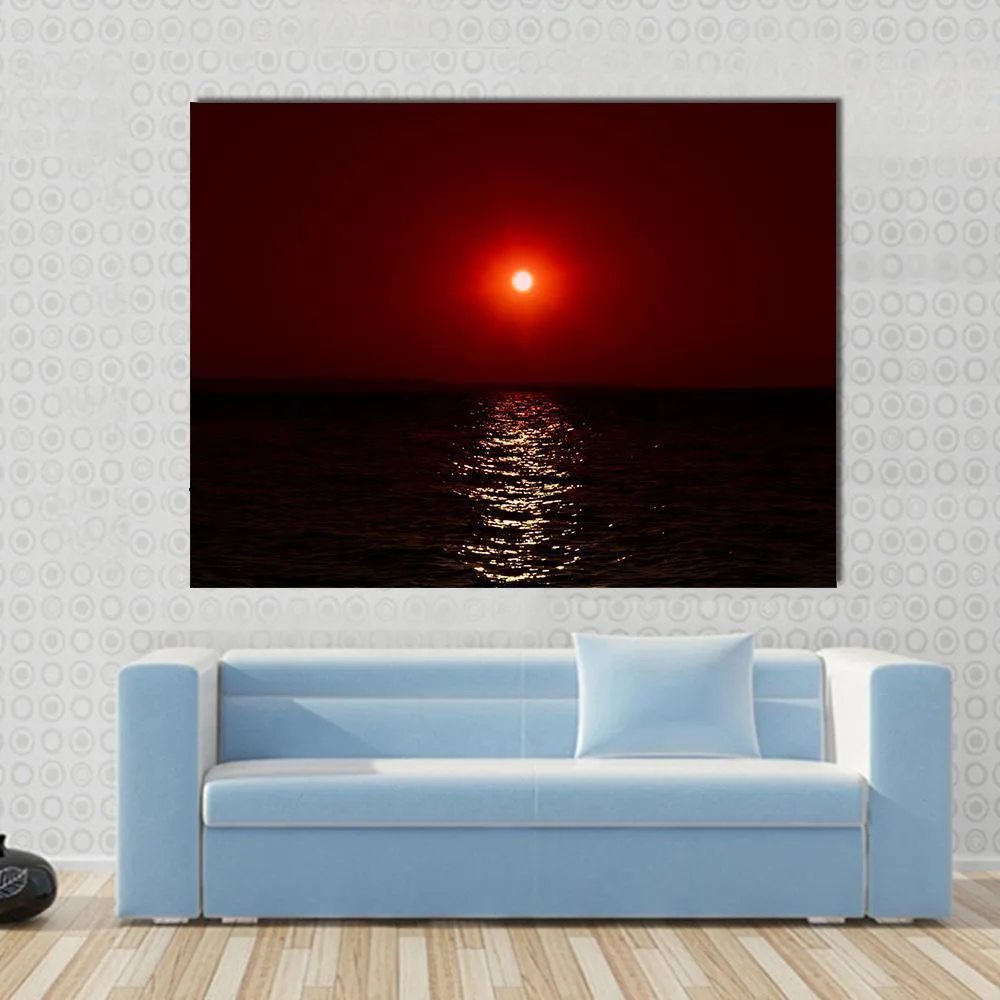 Fantastic Sunset On Mars Canvas Wall Art