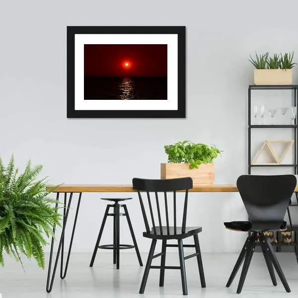 Fantastic Sunset On Mars Canvas Wall Art