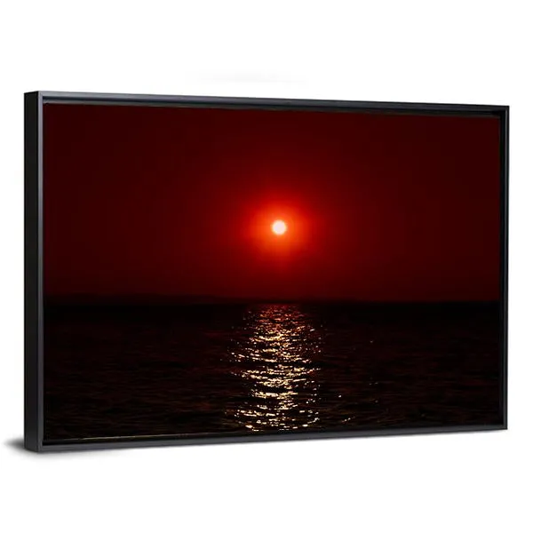 Fantastic Sunset On Mars Canvas Wall Art