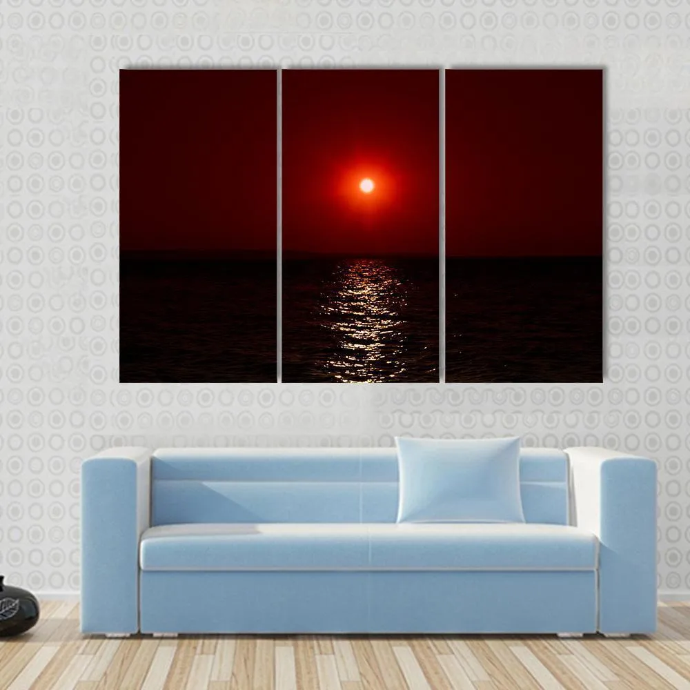 Fantastic Sunset On Mars Canvas Wall Art