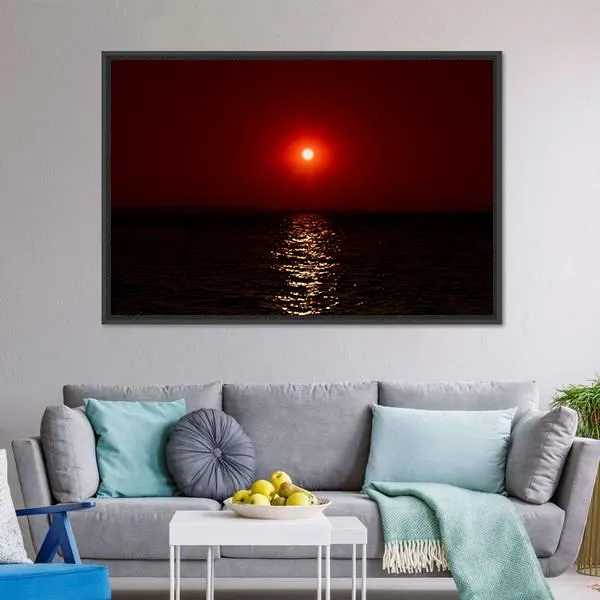Fantastic Sunset On Mars Canvas Wall Art