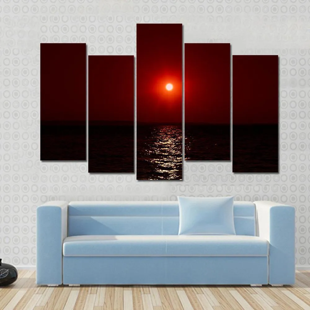 Fantastic Sunset On Mars Canvas Wall Art