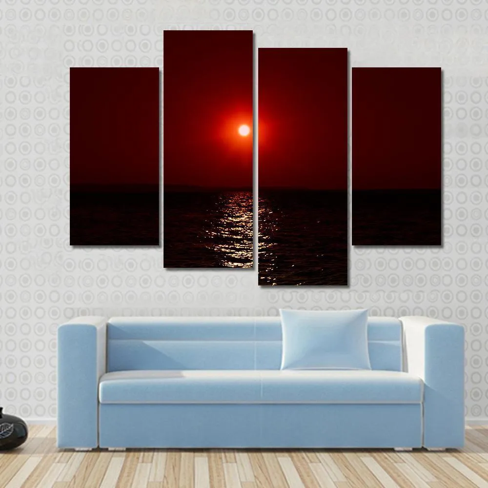 Fantastic Sunset On Mars Canvas Wall Art
