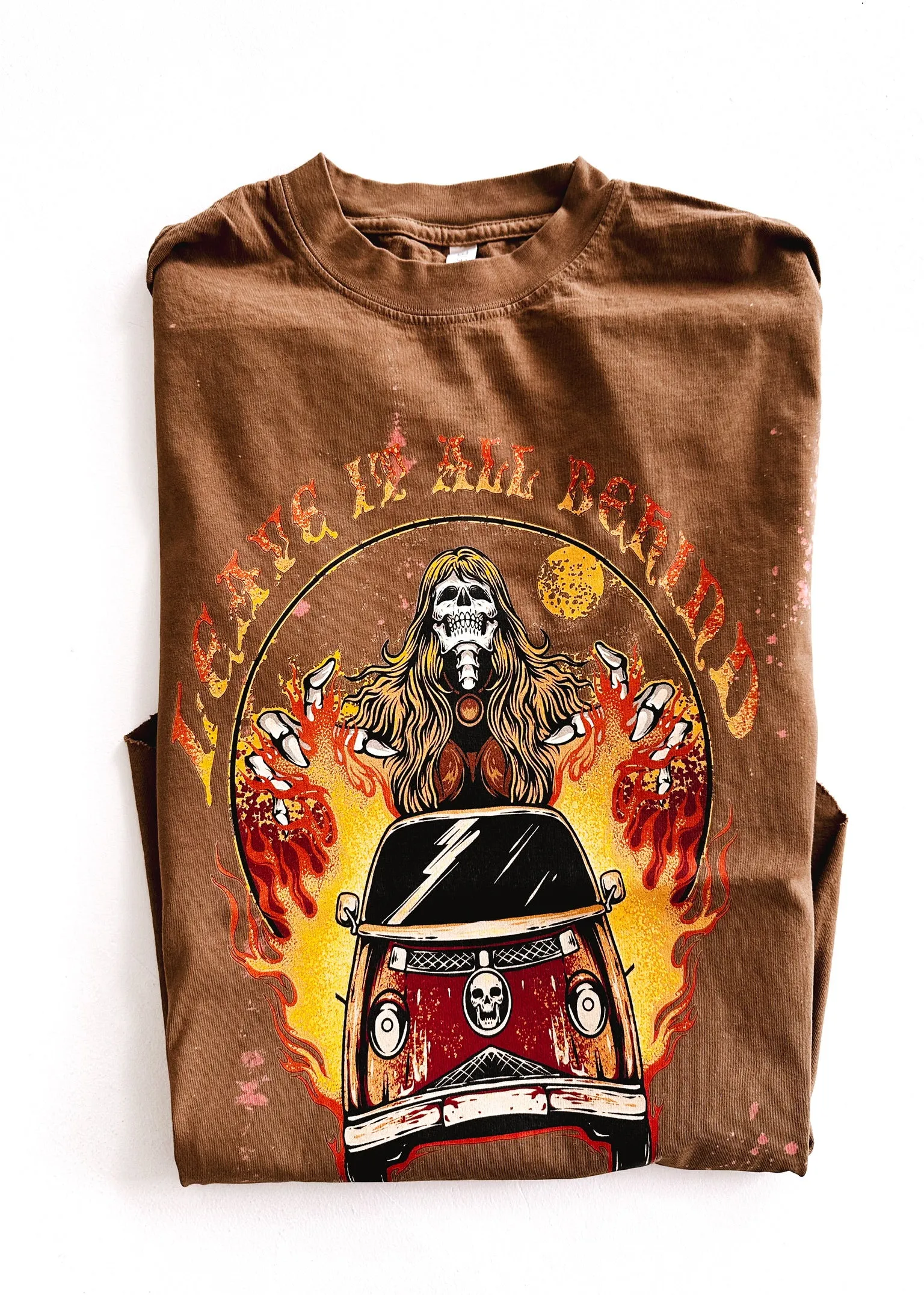 FINAL SALE: LEAVE IT ALL BEHIND BLEACHED OUT SIDE SLIT TEE