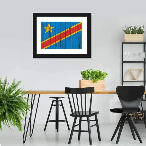 Flag Of Congo Canvas Wall Art