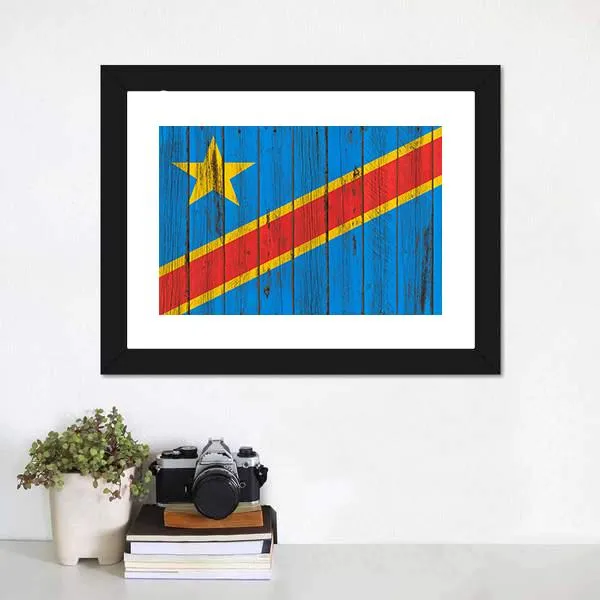 Flag Of Congo Canvas Wall Art