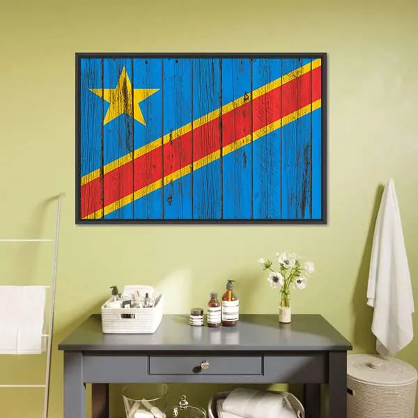 Flag Of Congo Canvas Wall Art