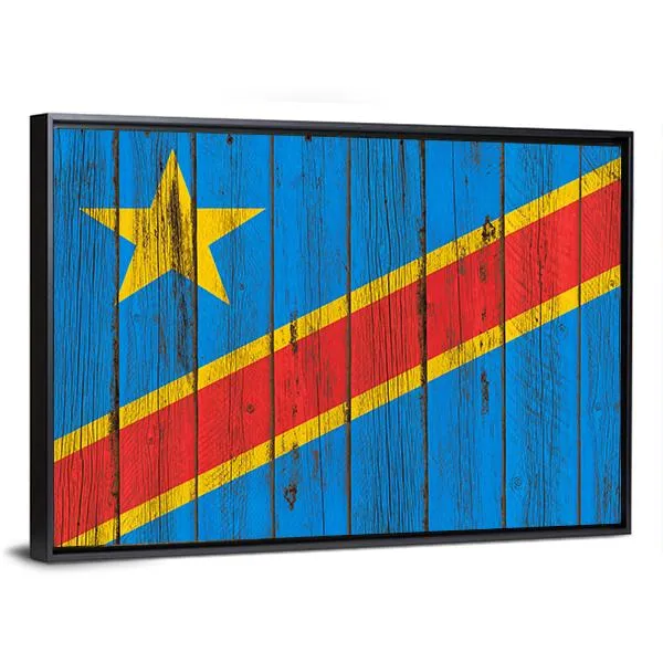 Flag Of Congo Canvas Wall Art
