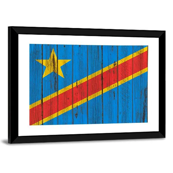 Flag Of Congo Canvas Wall Art