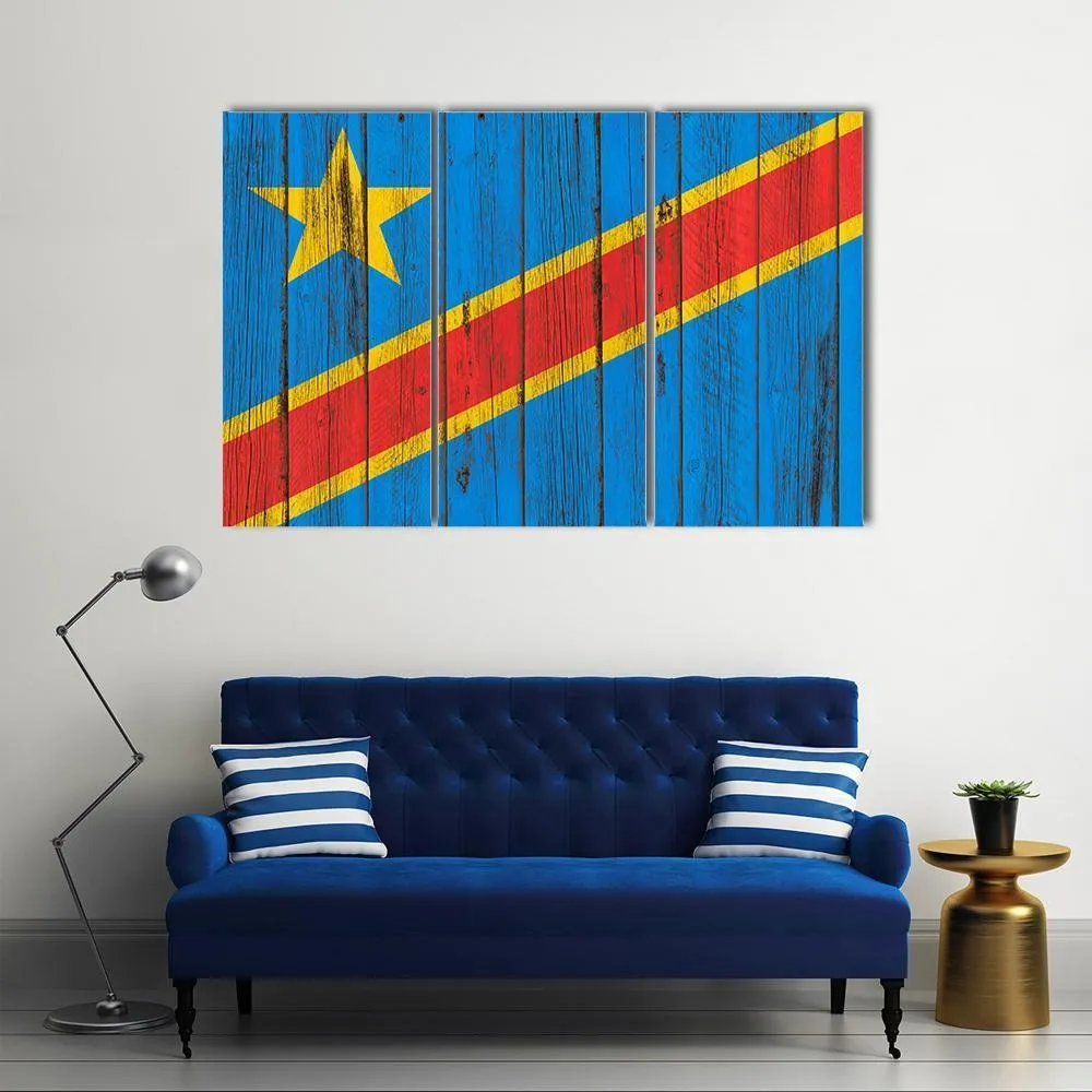 Flag Of Congo Canvas Wall Art