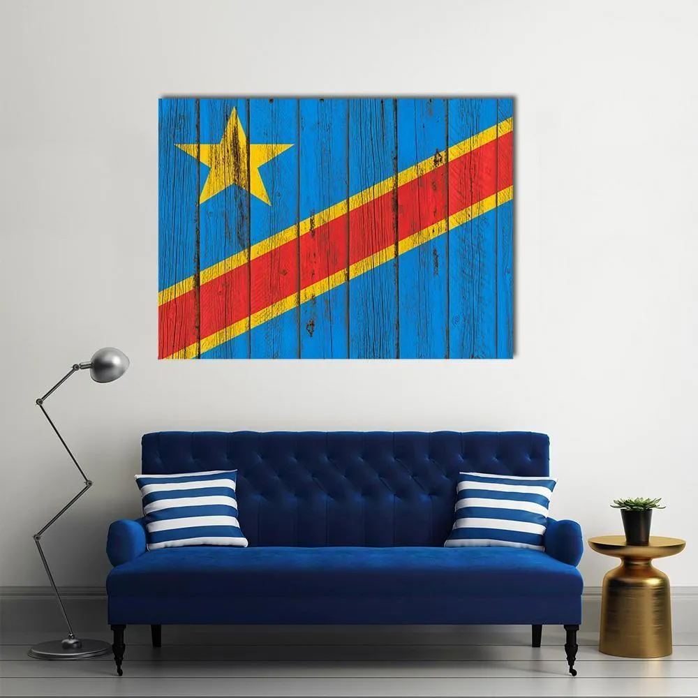 Flag Of Congo Canvas Wall Art