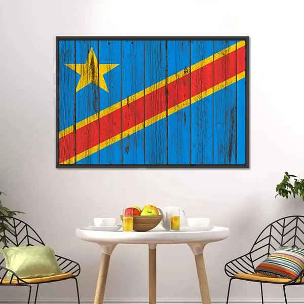 Flag Of Congo Canvas Wall Art