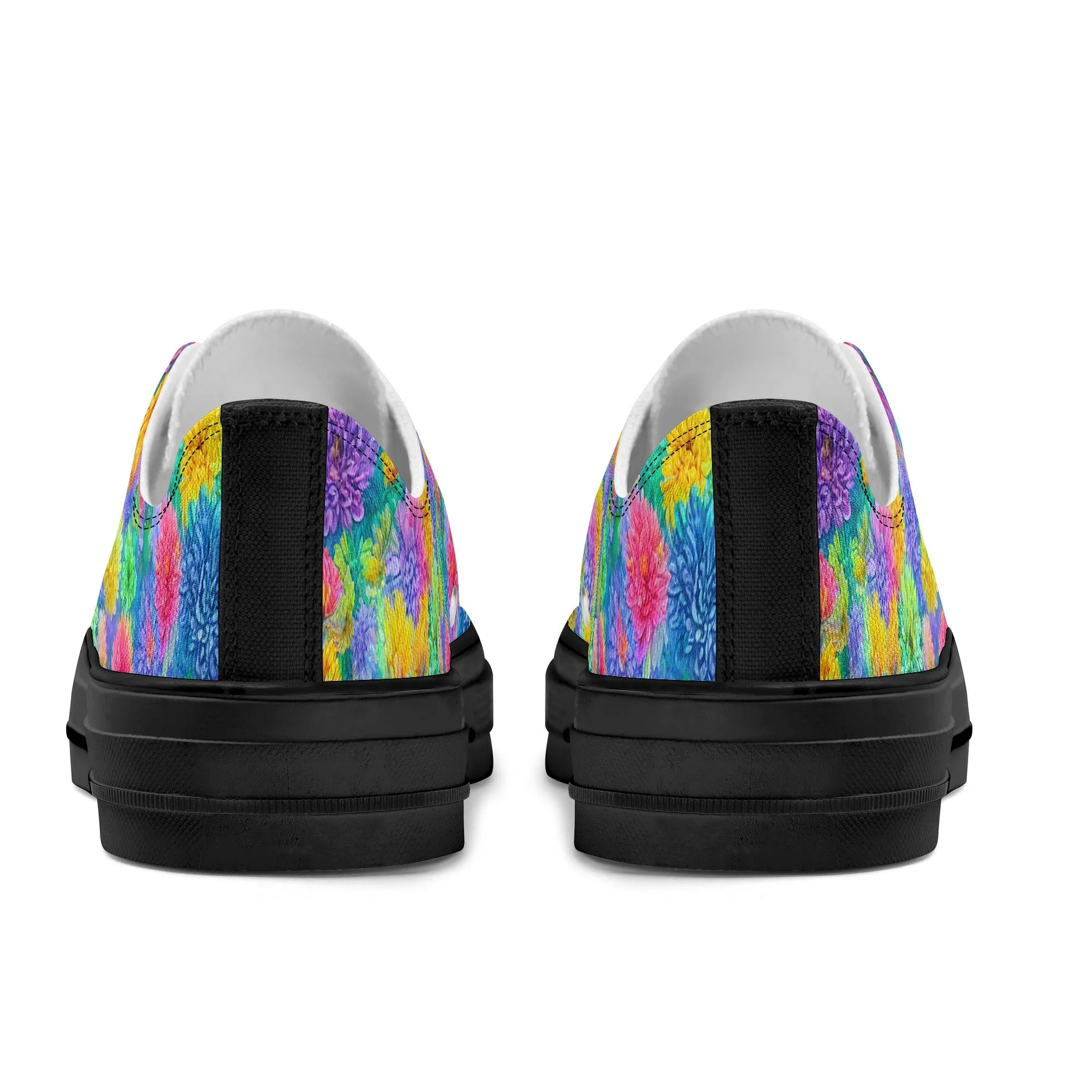 Flowers Mens Low Top Shoes, Garden Classic Canvas Converse Sneakers.