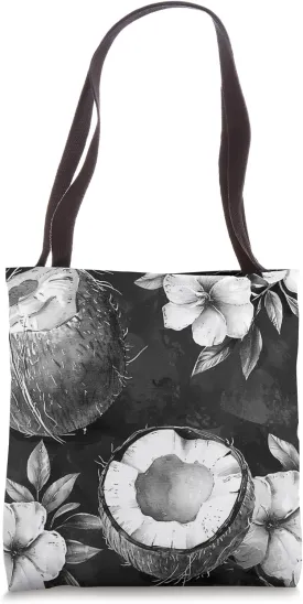 Fruit Lover Cute Black Coconut Tote Bag