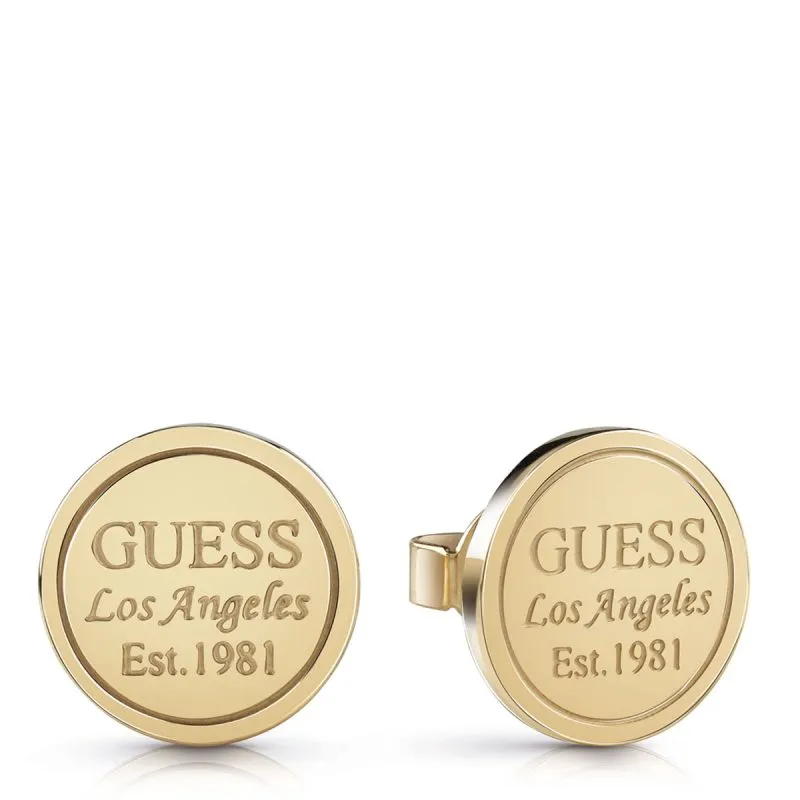 Guess American Dream Gold Coin Earrings