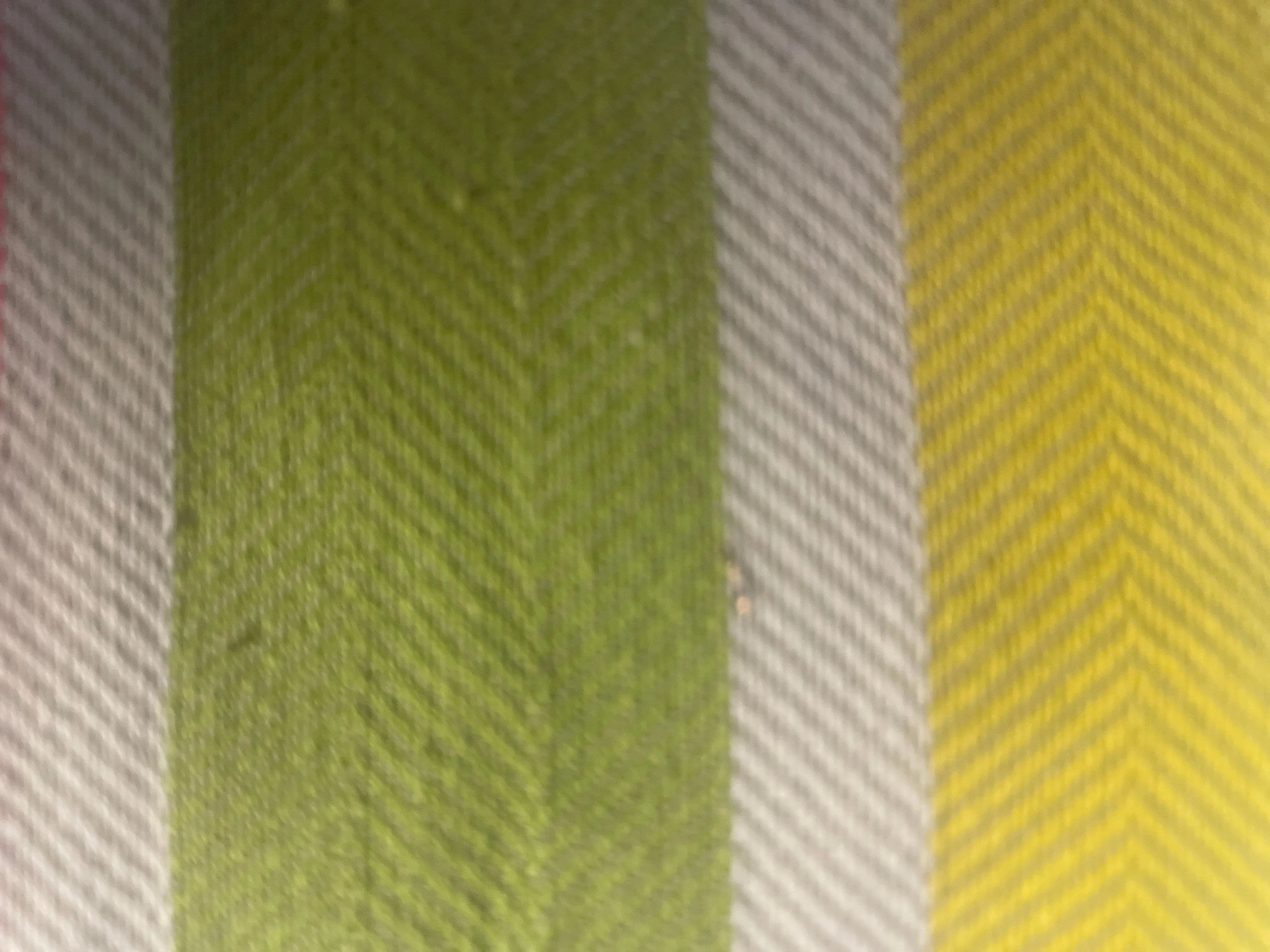 Herringbone Stripe Cotton - Vintage White, Pink, Yellow, Blue & Green